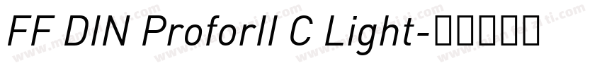 FF DIN ProforII C Light字体转换